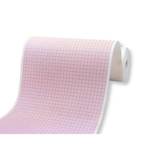 Cables & Sensors # 11985 - Nihon Kohden Compatible ECG/EKG Chart Paper - PA8200 Size: 145 x 45.72 Full Red Grid
