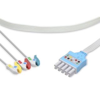 Cables & Sensors # LLB3-90DP-I0 - Spacelabs Compatible Disposable ECG Leadwire 3 Leads Pinch/Grabber Box of 10