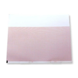 Cables & Sensors # 11948 - Mortara > Quinton Compatible ECG/EKG Chart Paper - 716-0237-00 Size: 216 x 280 Blank Header,Fade-Free,200 Sheets