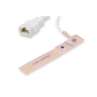 Cables & Sensors # 10063 - Respironics Compatible Disposable SpO2 Sensor Neonate (<3Kg) or Adult (>40Kg) Box of 24