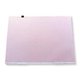 Cables & Sensors # 11963 - Fukuda Denshi Compatible ECG/EKG Chart Paper - OP380TE Size: 210 x 280 Full Red Grid,108 Sheets