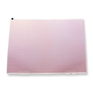 Cables & Sensors # 11996 - Welch Allyn Compatible ECG/EKG Chart Paper - 94002-000 Size: 210 x 280 Red Grid,180 Sheets