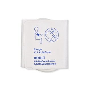 Cables & Sensors # F1740S-C12-050 - Disposable NIBP Cuff Adult Single Hose 27.5 - 36.5 cm Bag of 10 Compatible with Philips M1008B