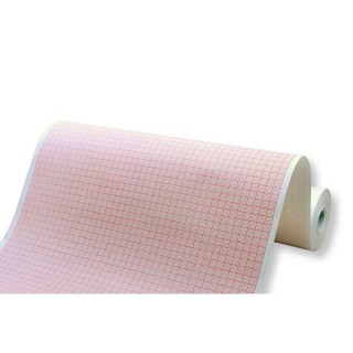 Cables & Sensors # 11959 - Fukuda Denshi Compatible ECG/EKG Chart Paper - OP69TE Size: 210 x 30 Full Red Grid