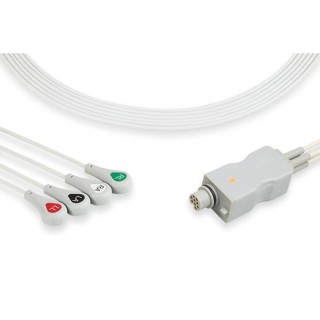 Cables & Sensors # LFD4-90S0 - Fukuda Denshi Compatible ECG Telemetry Leadwire 4 Leads Snap Bag of 1