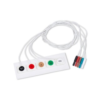 Cables & Sensors # L5-RT60D-I0 - GE Healthcare Compatible Disposable ECG Leadwire 5 Leads Radiotranslucent Adhesive Electrode - Neonate Box of 10