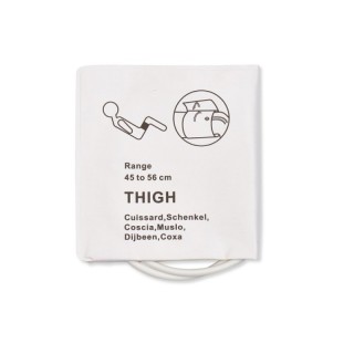 Cables & Sensors # F1790D-C0808-050 - Disposable NIBP Cuff Thigh Dual Tube Hose 45 - 56 cm Bag of 10