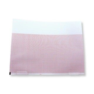 Cables & Sensors # 11947 - Mortara > Burdick Compatible ECG/EKG Chart Paper - 007983 Size: 215 x 280 Blank Header,Fade-Free,200 Sheets