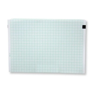 Cables & Sensors # 12000 - Schiller Compatible ECG/EKG Chart Paper - 2157-005A Size: 145 x 100 Green Grid,350 Sheets