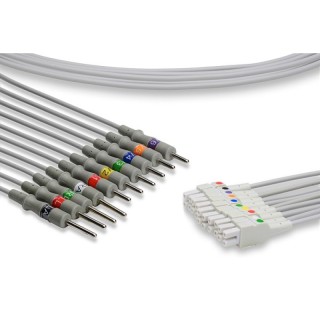 Cables & Sensors # LQB10-LN0 - GE Healthcare > Marquette Compatible EKG Leadwire 10 Leads Needle Bag of 1
