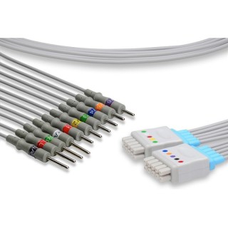 Cables & Sensors # LQ10-LN0 - GE Healthcare > Marquette Compatible EKG Leadwire 10 Leads Needle Bag of 1