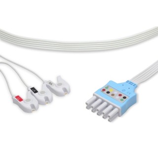 Cables & Sensors # LLB3-90DP0 - Spacelabs Compatible Disposable ECG Leadwire 3 Leads Pinch/Grabber Box of 10