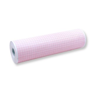 Cables & Sensors # 11951 - Cardioline Compatible ECG/EKG Chart Paper - 8743555 Size: 182 x 30 Full Red Grid