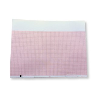 Cables & Sensors # 11982 - Mortara > Burdick Compatible ECG/EKG Chart Paper - 9100-026-50 Size: 215 x 280 Blank Header,250 Sheets