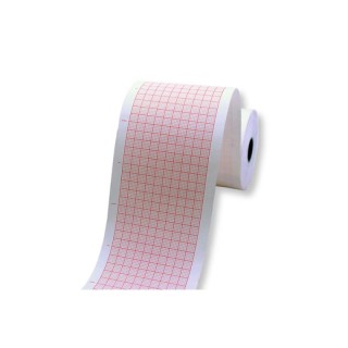 Cables & Sensors # 11967 - GE Healthcare > Marquette Compatible ECG/EKG Chart Paper - 9402-036 Size: 108 x 23 Full Red Grid