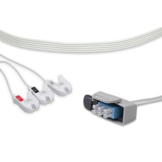 Cables & Sensors # LAT3-90DP0 - Philips Compatible Disposable ECG Leadwire 3 Leads Pinch/Grabber Box of 10