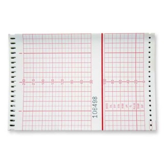 Cables & Sensors # 11976 - Philips Compatible ECG/EKG Chart Paper - 40454 Size: 152 x 100 Red Grid,150 Sheets