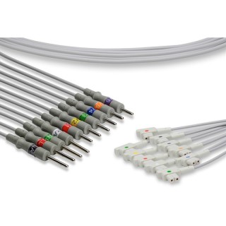 Cables & Sensors # LQD10-LN0 - GE Healthcare > Marquette Compatible EKG Leadwire 10 Leads Needle Bag of 1