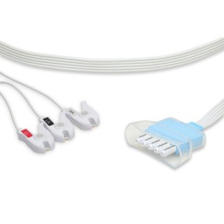 Cables & Sensors # LHT3-90DP0 - Philips Compatible Disposable ECG Leadwire 3 Leads Pinch/Grabber Box of 10