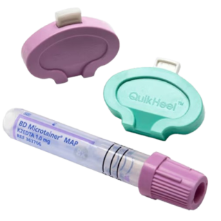 BD  # 368100 - QuikHeel Preemie Lancet, Pink, 0.85mm Incision Depth, 1.75mm Incision Length,  50/PK, 4 PK/CS (Continental US Only)