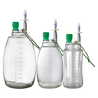 B Braun # 622298 - 2000ml Evacuated Drainage Bottle with Vacuum Release Slide Clamp, Adjustable Hanging Strap, Sterile Fluid Pathway, 6/CS (Rx)