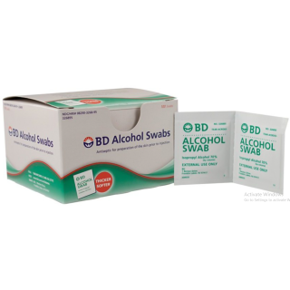 BD  # 326895 - Swab Surgical Prep Diabetes Care Alcohol 100/Pk, 12 PK/CA