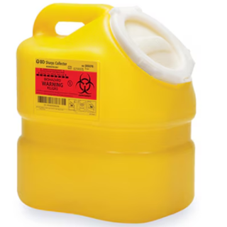 BD  # 305076 - 3 Gallon Yellow Chemotherapy Sharps Collector for Safe Hazardous Waste Disposal, 12/CS