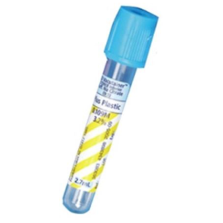 BD  # 366560 - Vacutainer Tube 2.7mL Light Blue  Sodium Citrate, Coagulation Testing, 10BX/CS