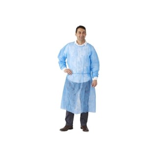 Medline # NONDBL - MEDLINE DISPOSABLE SPP LIGHTWEIGHT COVER GOWNS, BLUE, LARGE, 50.CASE