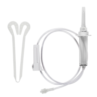 BD  # MS3500-15 - Secondary Set w/ Hanger, Roller Clamp, Spin Male Luer Lock, Not Made w/ DEHP, 15 Drops/L, 36