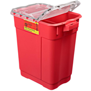BD  # 305601 - Sharps Container, 9 Gallon, Hinge Lid with Gasket, Durable, Medical-Grade ,8 BX/CS, 8 EA/CS