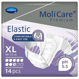 Hartmann # 165474 - MoliCare Premium Elastic Brief, 8 Drops, X-Large, 14/pk, 4 pk/cs  Maximum Absorbency for Severe Incontinence