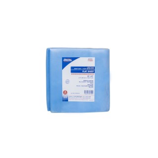 Dukal # 7103 - Disposable Flat Sheet, Heavy Duty, Fluid Impervious, Blue, 5/BG, 10 BG/CS