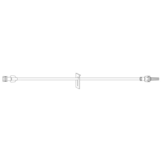 BD  # ME1213 - Extension Set, (1) Clear Needle-Free Access Connector, Removable Slide Clamp, Spin Male Luer Lock, Not Made with DEHP, Sterile, 50/CS (Continental US Only)