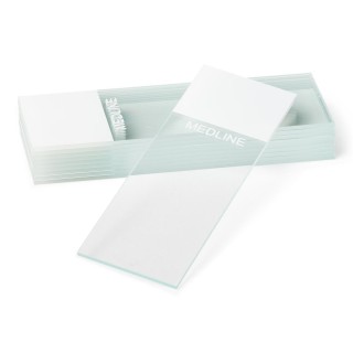 Medline # MLABSLIDEFW - Microscope Slide, Ground 90 Edges, White Frosted (1440/CS)