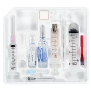 BD  # 406157 - Epidural Tray with 18G x 3 1/2 Inch Perisafe Tuohy Needle, Glass LOR Syringe, Lidocaine 1%, and Luer-Lok Syringes, 10/CS (Temp Sensitive; Non-Returna