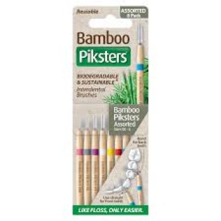 Dukal # PKB-8-A - Piksters Bamboo Interdental Brushes, Size 00-6, 8/pk, 10 pk/