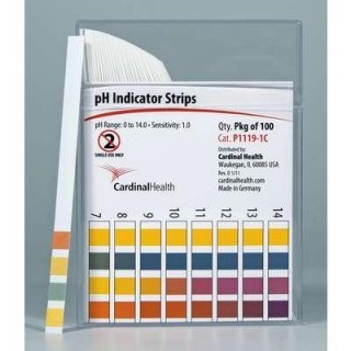 Cardinal Health # P1119-1C - Strips PH Indicator Reliable And Accurate PH Testing Solution, 100/PK