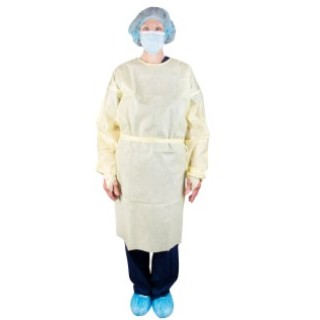 Dukal # 303 - Isolation Gown, Impervious, Yellow, 10/bg, 5 bg/cs