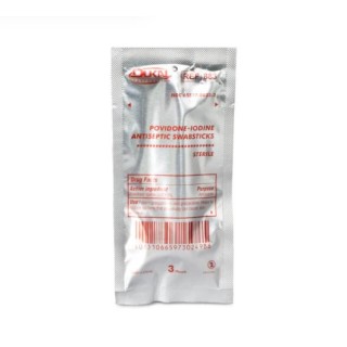 Dukal # 883-500 - PVP-I Prep Swabstick, 3's, Bulk, 3/pch, 500 pch/