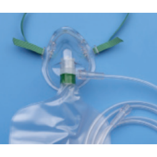 Carefusion # 001205 - AirLife Adult Oxygen Mask  Soft, Latex-Free, Disposable, with Adjustable Elastic Strap and 7' Tubing,  CS/50