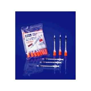 Exel International # 26014 - Insulin Syringe & Needle, 30G x 5/16