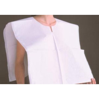TIDI Products # 918230 - Exam Cape, Poncho Style, 3-Ply T/P/T, White, 22