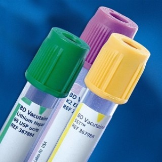 BD  # 367977 - Vacutainer Blood Collection Tube, Plastic 4mL 13x100mm with Gel, Gold Stopper, 100/BX, 10 BX/CA