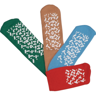 Deroyal # M3069-B - Bariatric Single Tread Slipper  Tan, Non-Slip for Safety and Comfort, 12 PR/CS