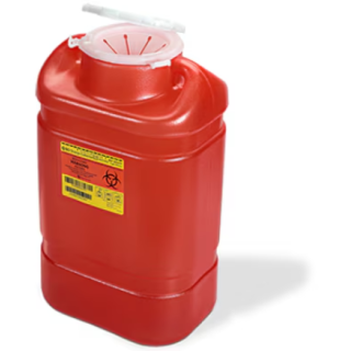 BD  # 305477 - Sharps Collector  Red X-Large 5 Gallon, High-Capacity Biohazard Disposal Container, 8/CS