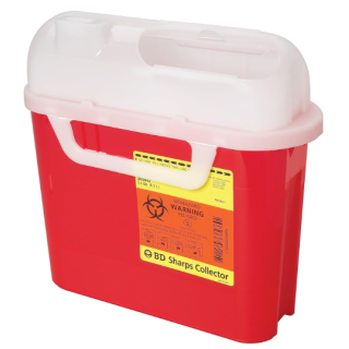 BD  # 305425 - Guardian Sharps Collector 5.4 Quart Pearl with Side Entry Lid,12/CA