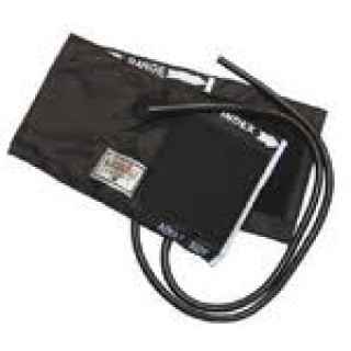 Dukal # 2972LF-2A - Tech-Med Blood Pressure Cuff & Bladder, 2-tube Adult, Black