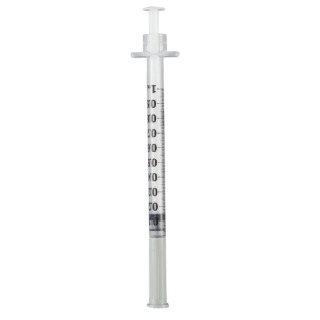 BD  # 305541 - Allergist Tray, 1mL Syringe with Permanently Attached Needle, 27G x 3/8