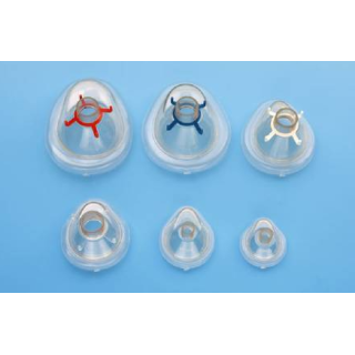 Carefusion # 2K8054 - Disposable Adult Face Mask with Blue Ring for Oxygen Therapy, 20 EA/CS